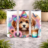 Cute Puppy 20 OZ Wrap Mockup