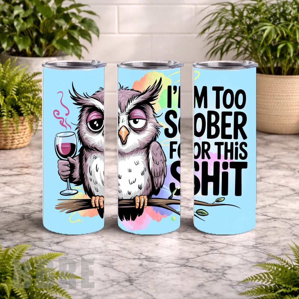 Sober Owl 20 OZ Wrap Mockup