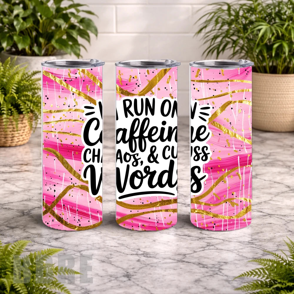 Caffeine Chaos 20 OZ Wrap Mockup