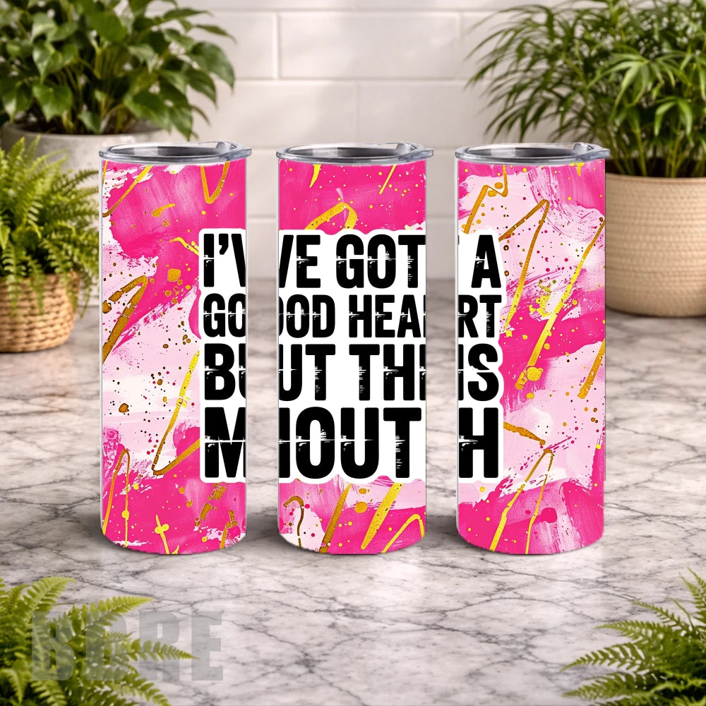 Bold Heart 20 OZ Wrap Mockup
