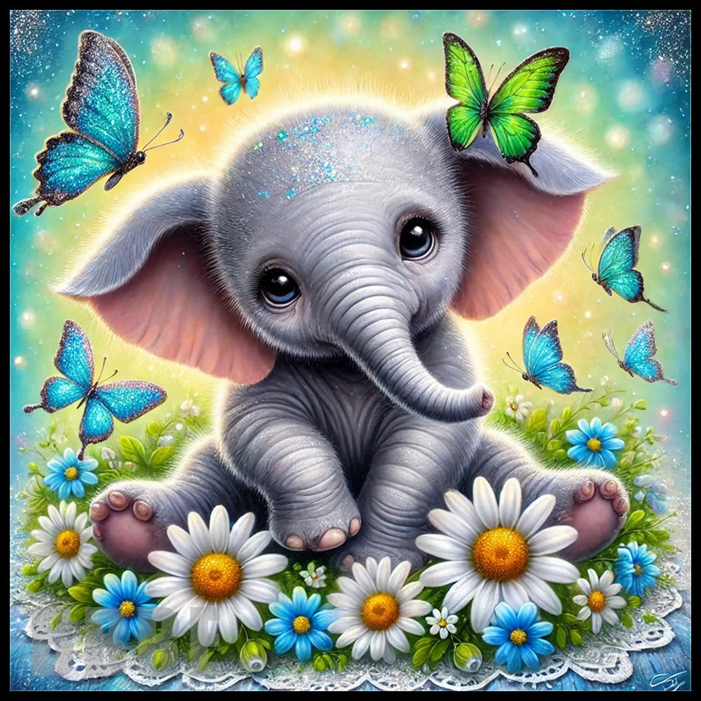 Butterfly Elephant 20 OZ Sublimation Wrap