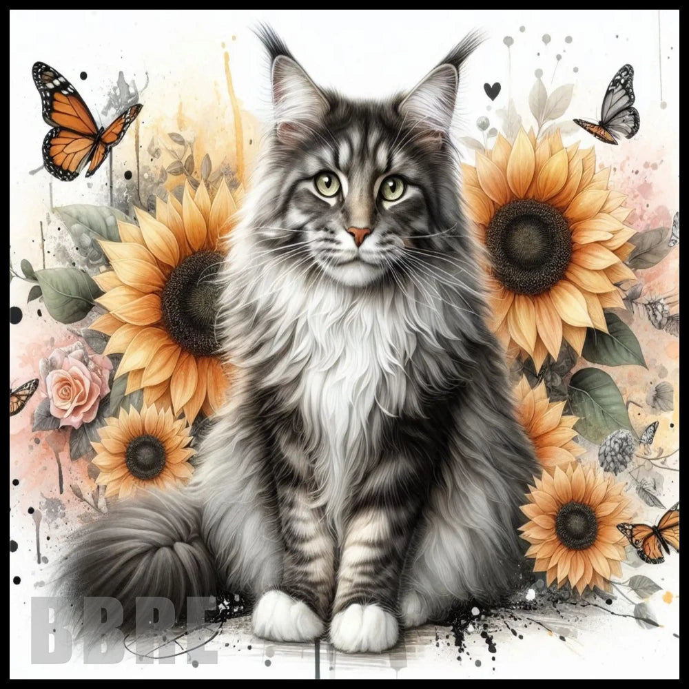 Sunflower Cat 2 20 OZ Sublimation Wrap