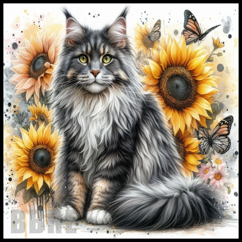 Sunflower Cat 3 20 OZ Sublimation Wrap