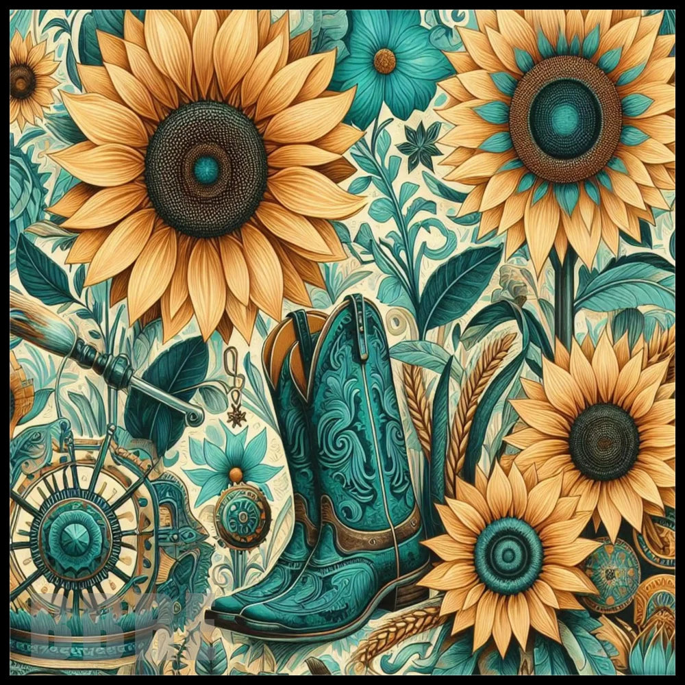 Sunflower Boots 20 OZ Sublimation Wrap