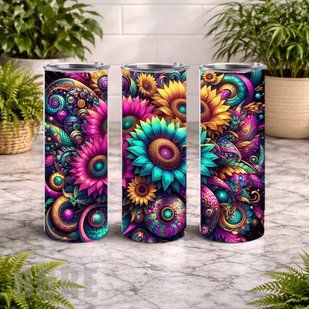 Floral Swirl 20 OZ Wrap Mockup