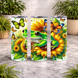 Frog Butterflies 20 OZ Wrap Mockup