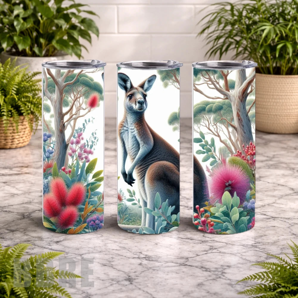 Kangaroo Flora 20 OZ Wrap Mockup