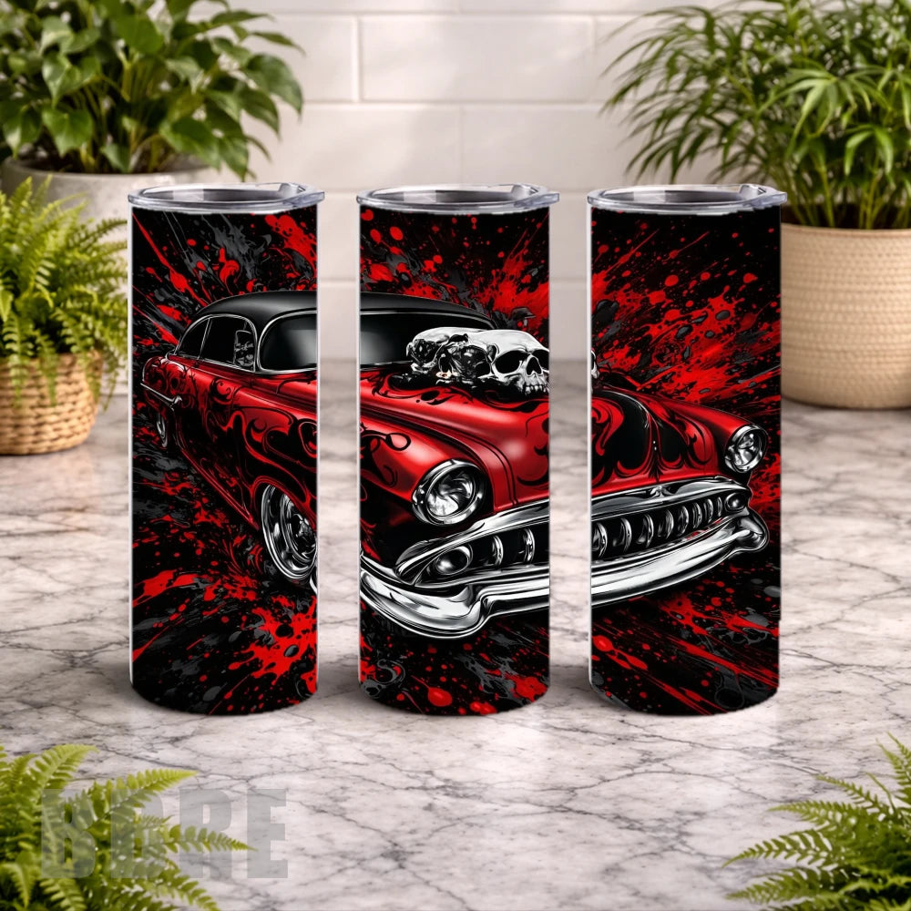 Skull Car 20 OZ Wrap Mockup