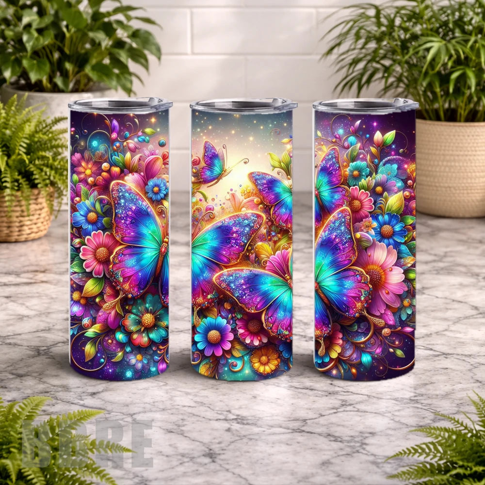 Butterfly Bloom 8 20 OZ Wrap Mockup