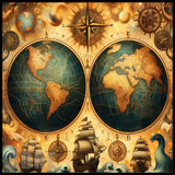 Nautical Globe 20 OZ Sublimation Wrap