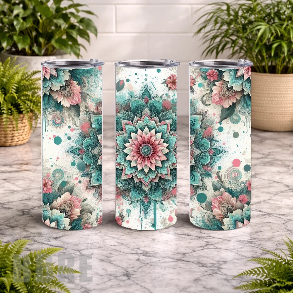 Floral Mandala 2 20 OZ Wrap Mockup