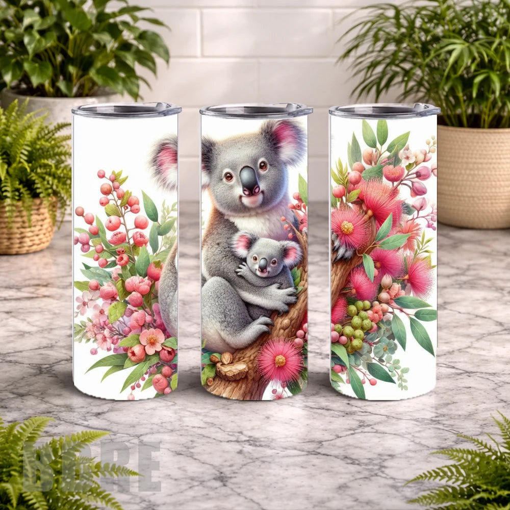 Koala Family 3 20 OZ Wrap Mockup