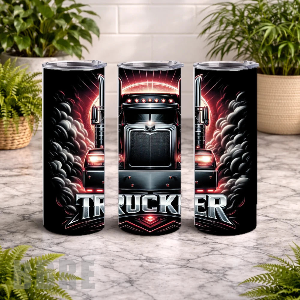 Trucker Tumbler 20 OZ Wrap Mockup