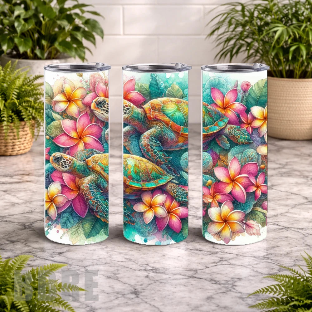 Tropical Turtles 5 20 OZ Wrap Mockup