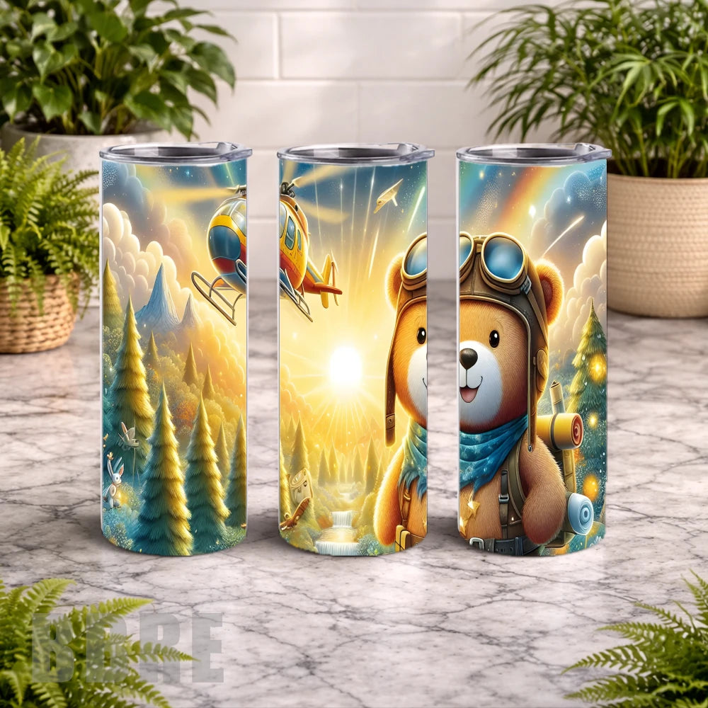 Adventure Bear 20 OZ Wrap Mockup