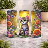 Whimsical Kitten 20 OZ Wrap Mockup