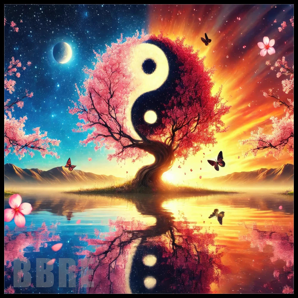 Yin Yang Tree 20 OZ Sublimation Wrap