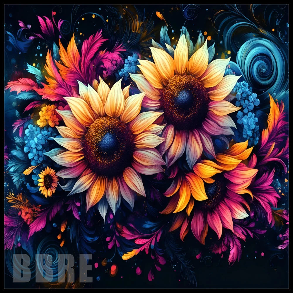 Vibrant Sunflowers 2 20 OZ Sublimation Wrap