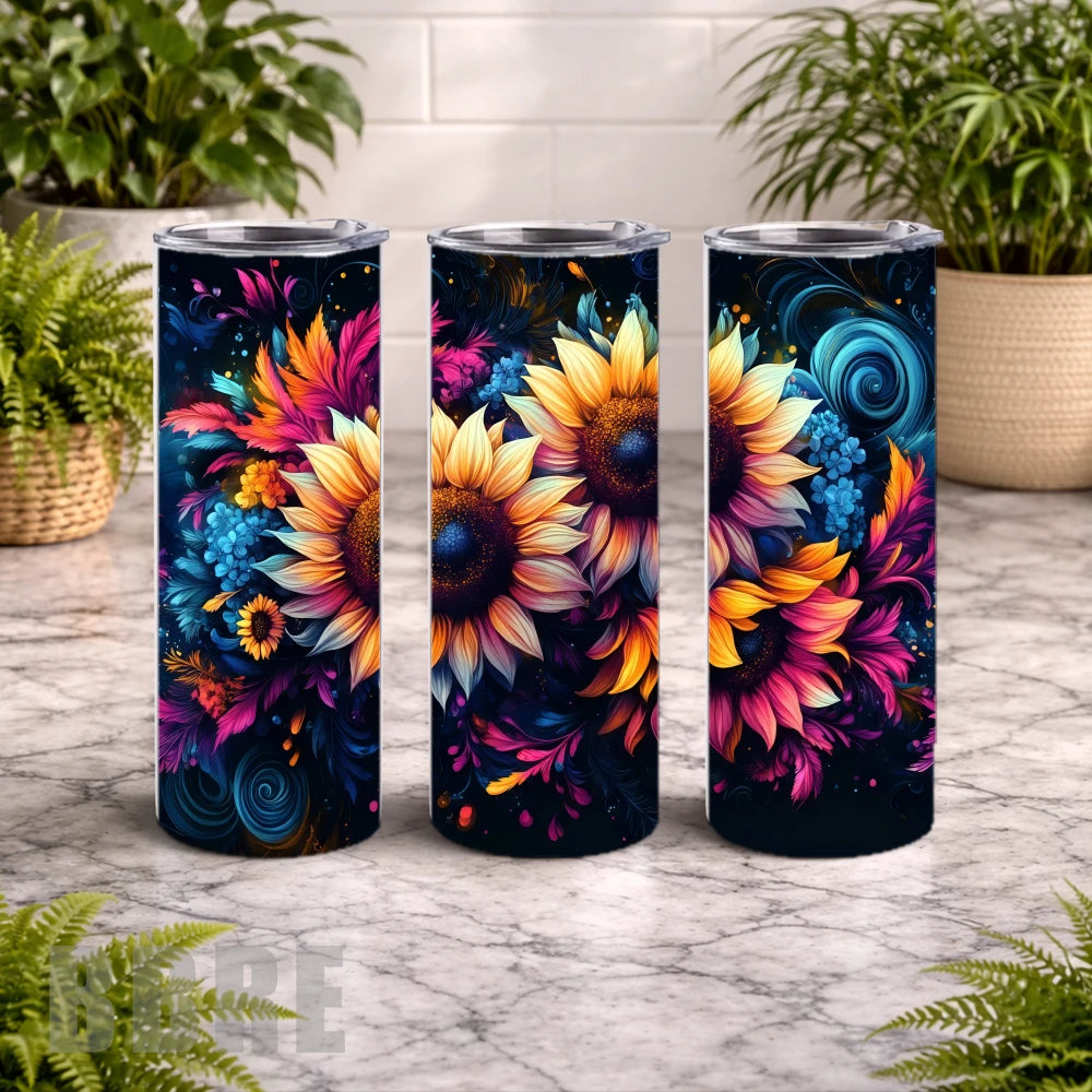 Vibrant Sunflowers 2 20 OZ Wrap Mockup