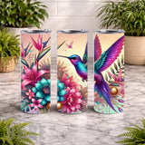 Vibrant Hummingbird 5 20 OZ Wrap Mockup