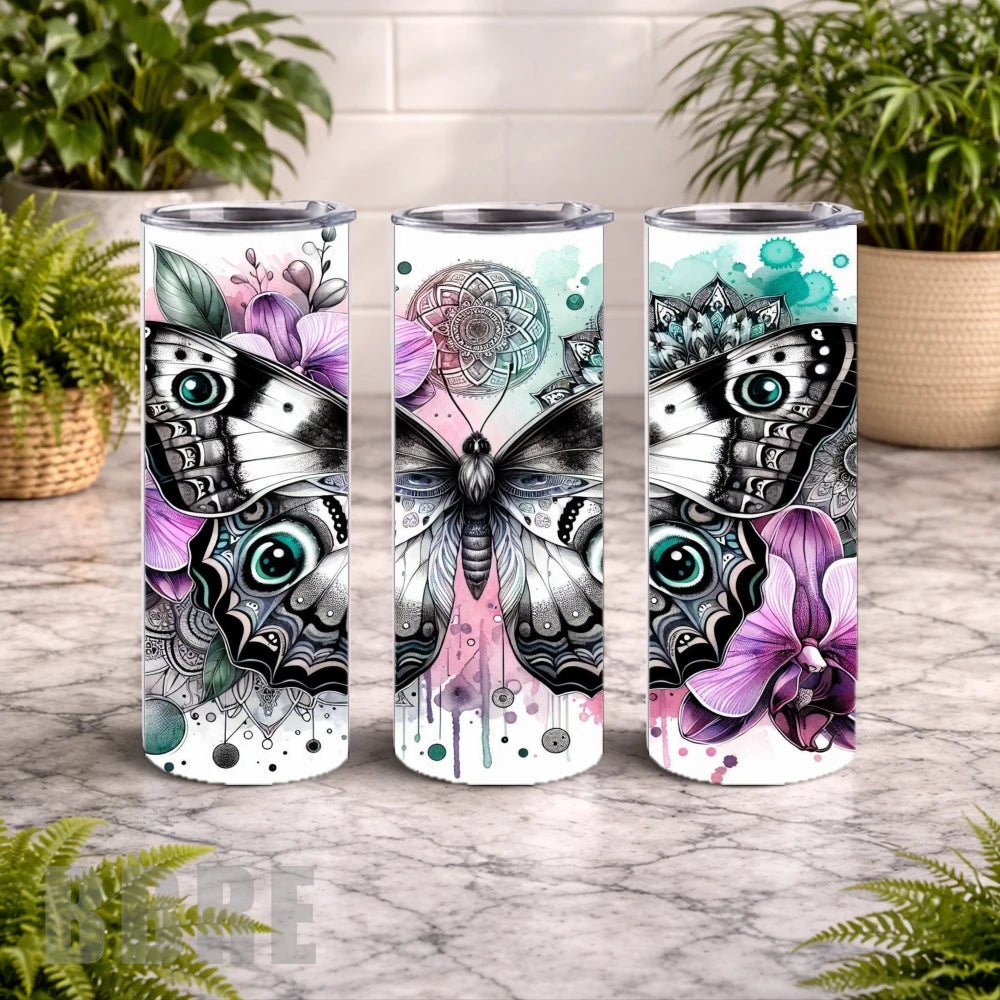 Butterfly Blossom 12 20 OZ Wrap Mockup