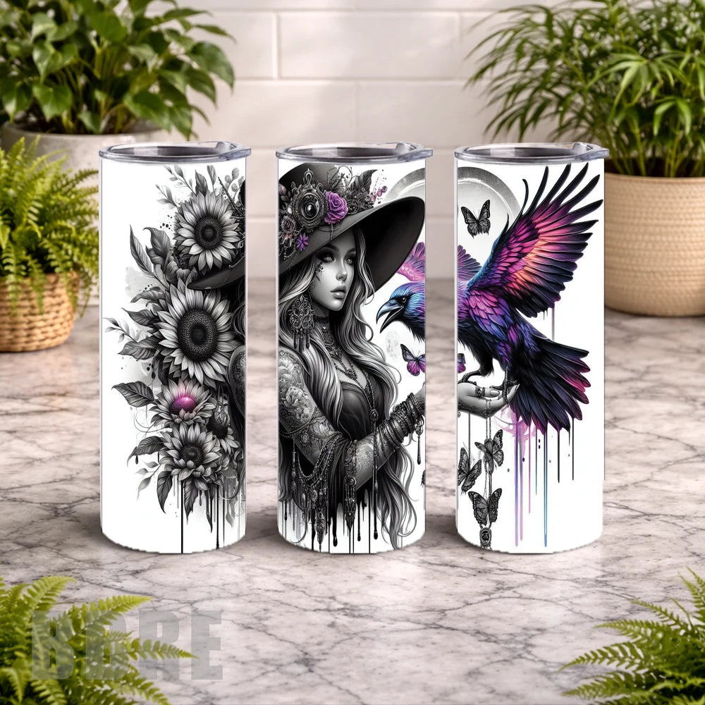 Mystical Raven 3 20 OZ Wrap Mockup