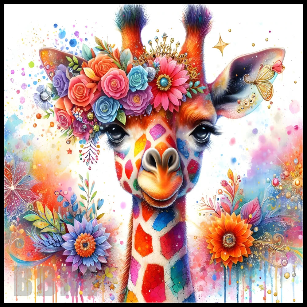 Floral Giraffe 20 OZ Sublimation Wrap