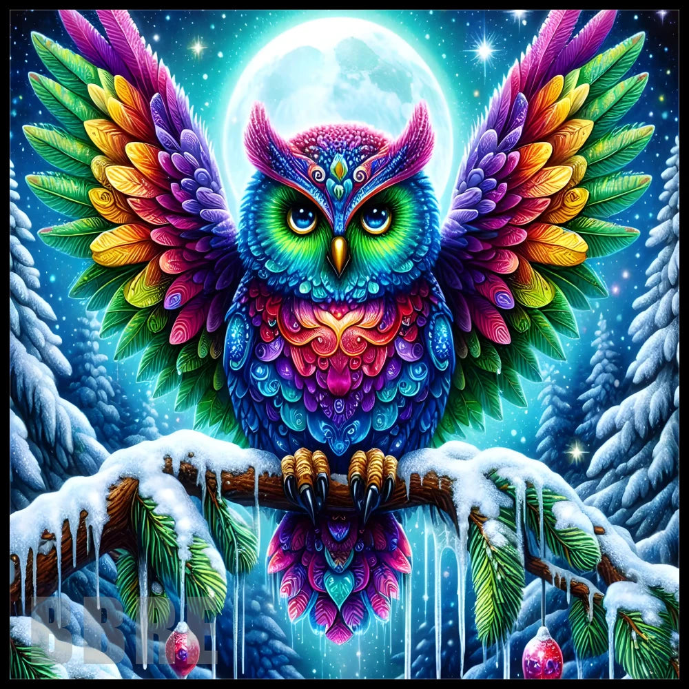 Colorful Owl 20 OZ Sublimation Wrap