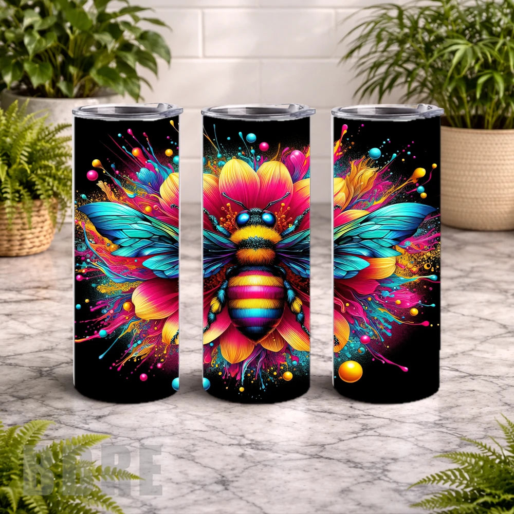 Vibrant Bee 20 OZ Wrap Mockup