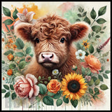 Floral Cow 3 20 OZ Sublimation Wrap