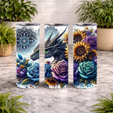 Dragon Floral 3 20 OZ Wrap Mockup