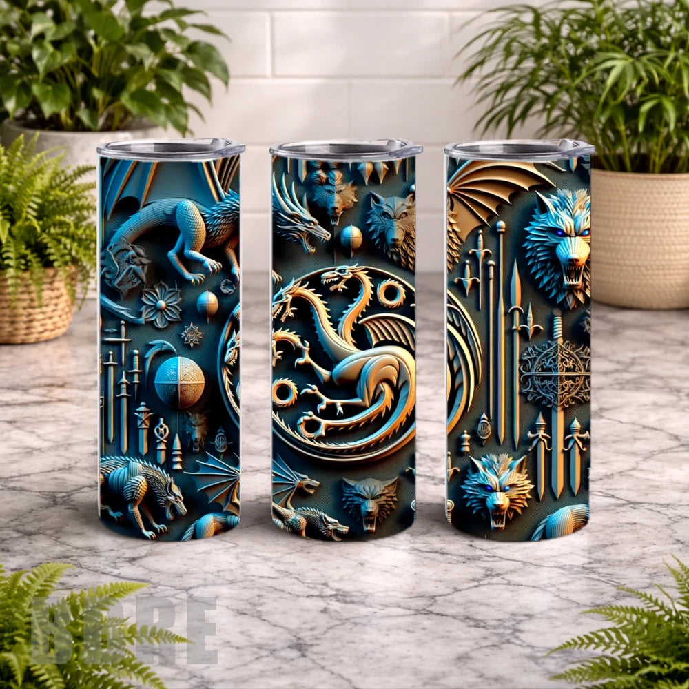 Dragon Emblem 20 OZ Wrap Mockup