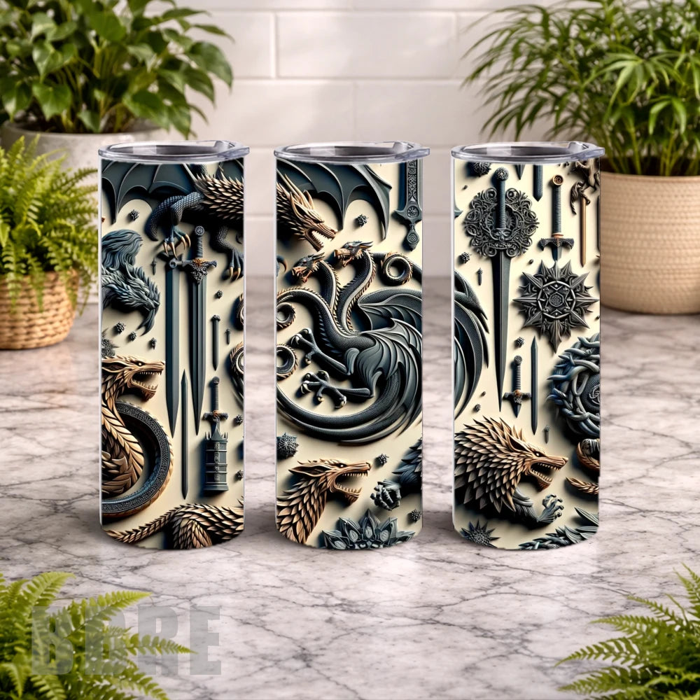 Dragon Sword 20 OZ Wrap Mockup