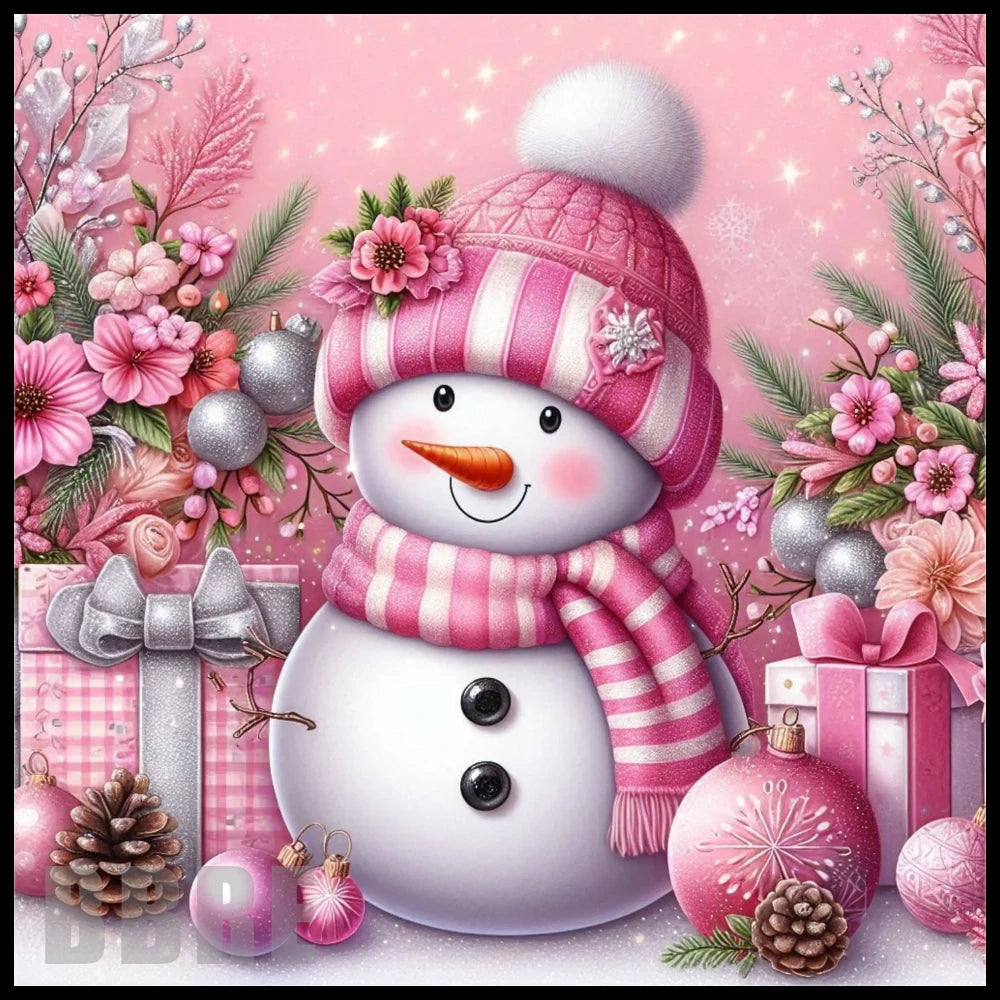 Pink Snowman 20 OZ Sublimation Wrap