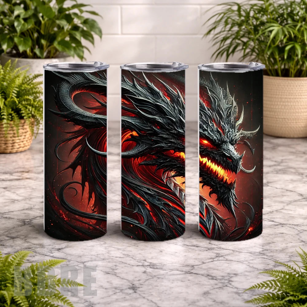 Fiery Dragon 3 20 OZ Wrap Mockup