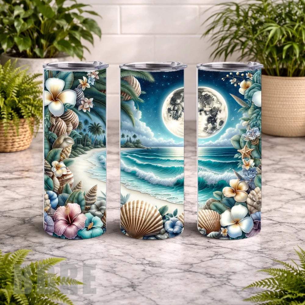 Tropical Moonlight 20 OZ Wrap Mockup