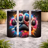 Colorful Paw 2 20 OZ Wrap Mockup