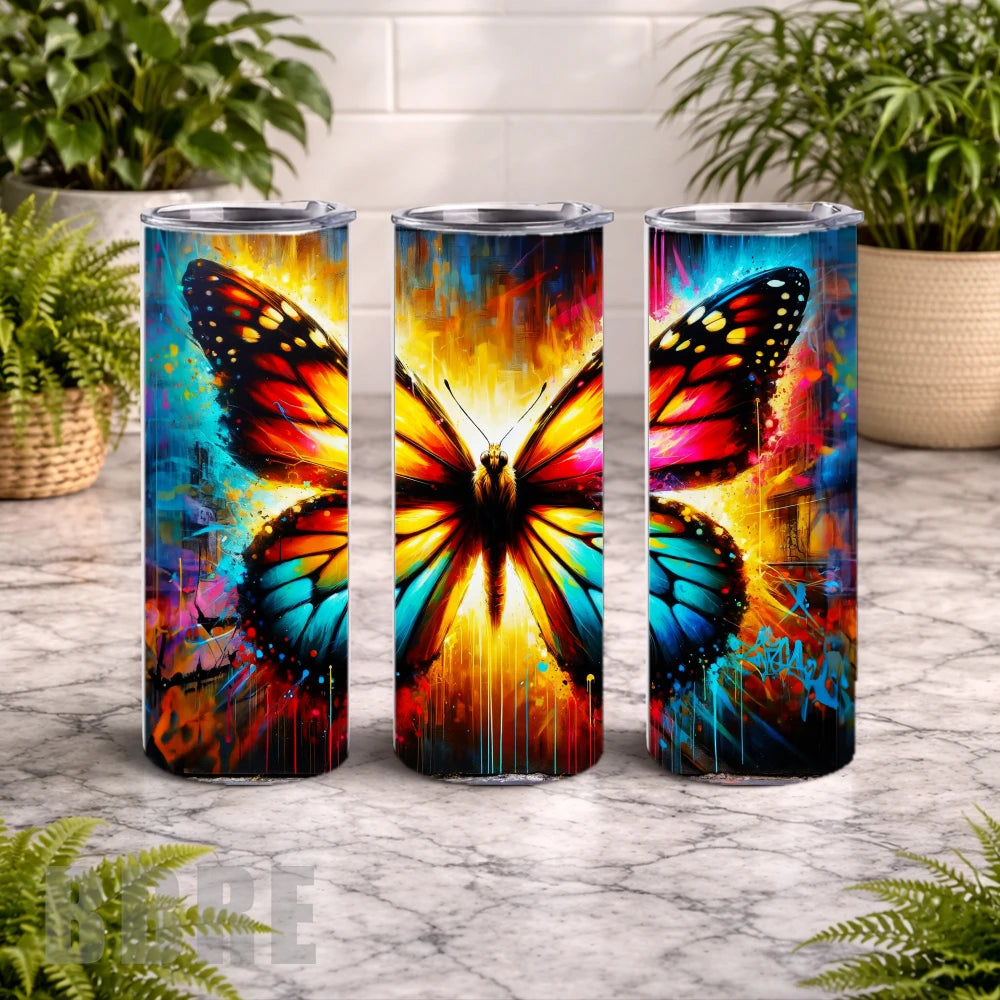 Vibrant Butterfly 20 OZ Wrap Mockup