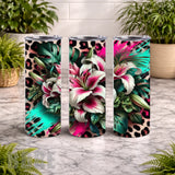 Floral Burst 4 20 OZ Wrap Mockup