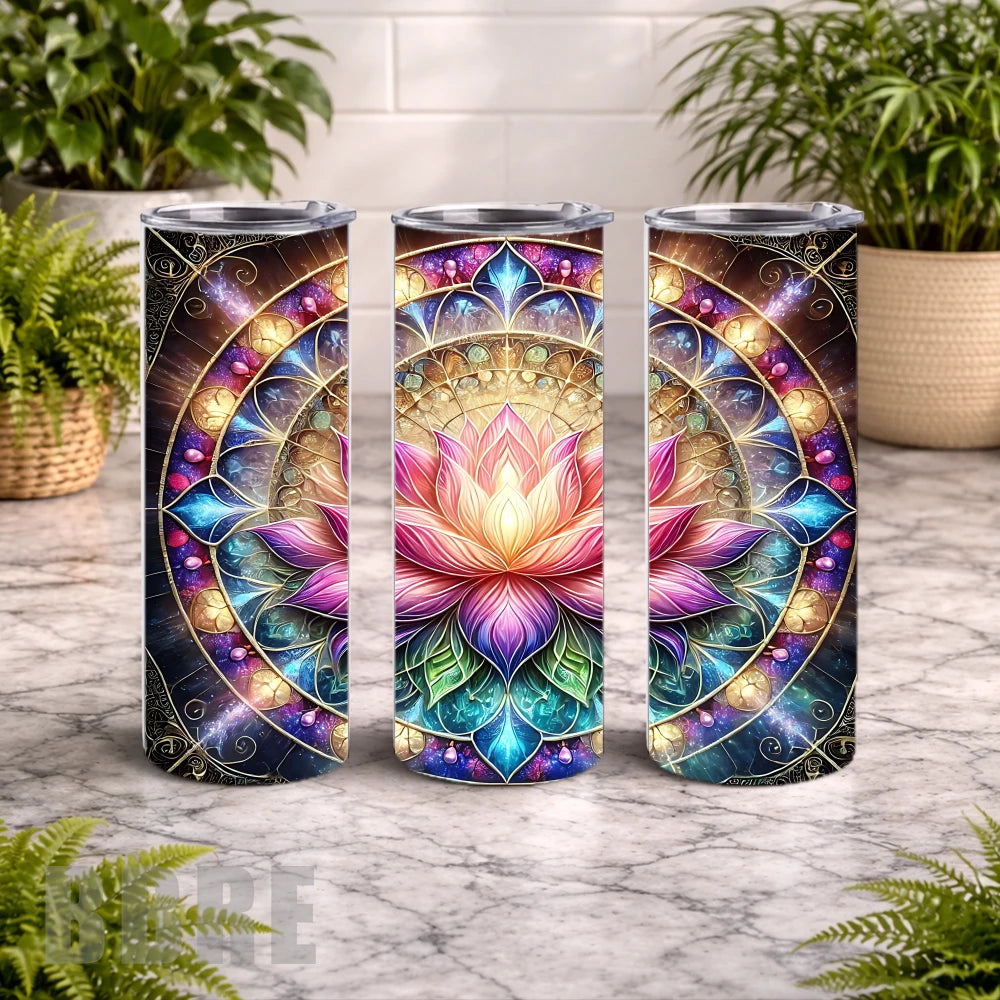 Lotus Mandala 20 OZ Wrap Mockup