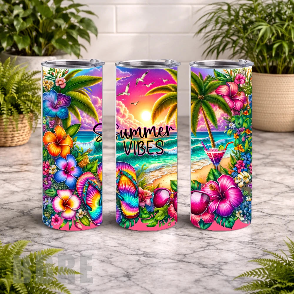 Summer Vibes 9 20 OZ Wrap Mockup