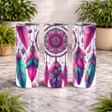 Dreamcatcher Feathers 3 20 OZ Wrap Mockup