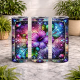 Floral Stained 20 OZ Wrap Mockup