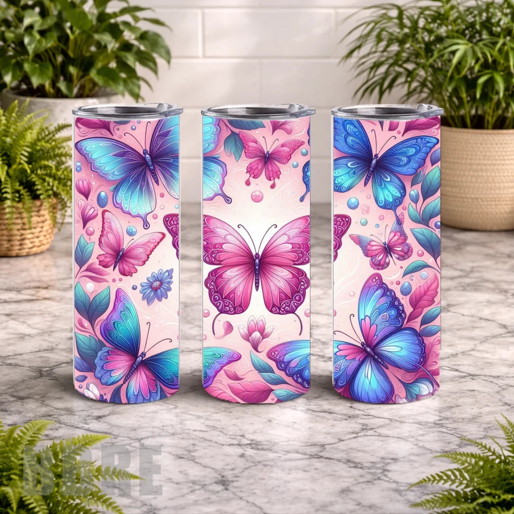 Butterfly Bliss 2 20 OZ Wrap Mockup