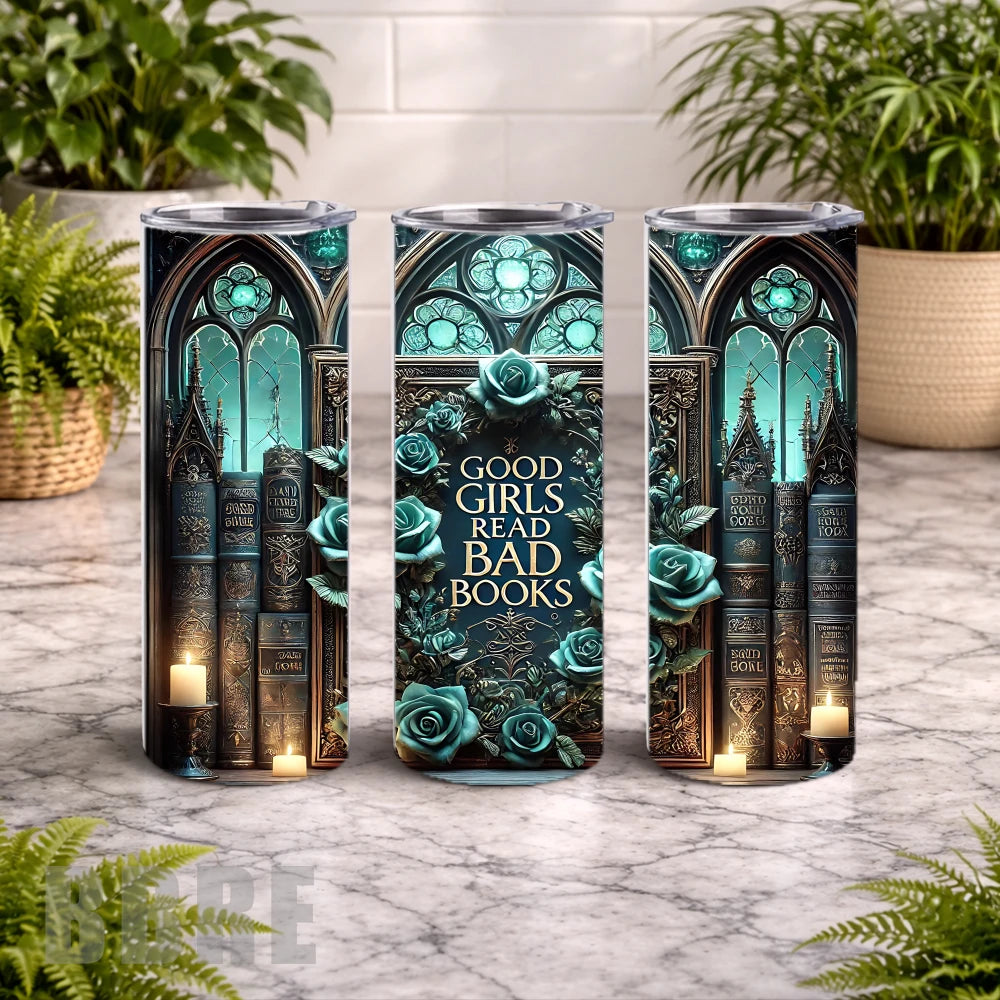 Bookish Roses 2 20 OZ Wrap Mockup