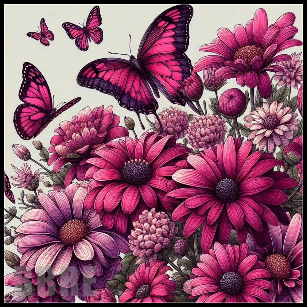 Butterfly Blooms 3 20 OZ Sublimation Wrap