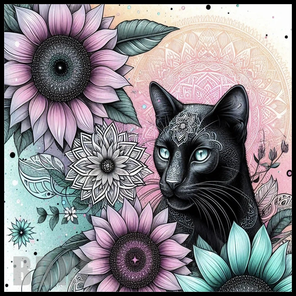 Floral Cat 6 20 OZ Sublimation Wrap