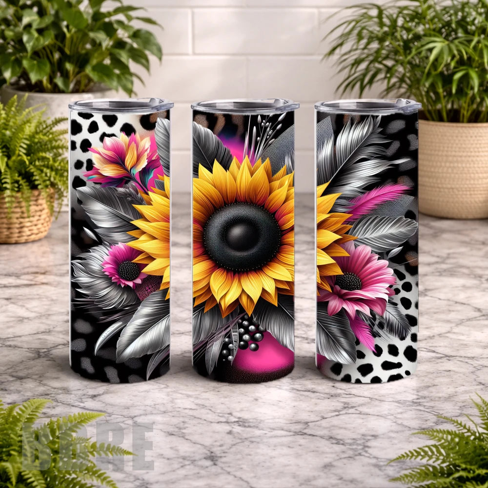Floral Burst 6 20 OZ Wrap Mockup
