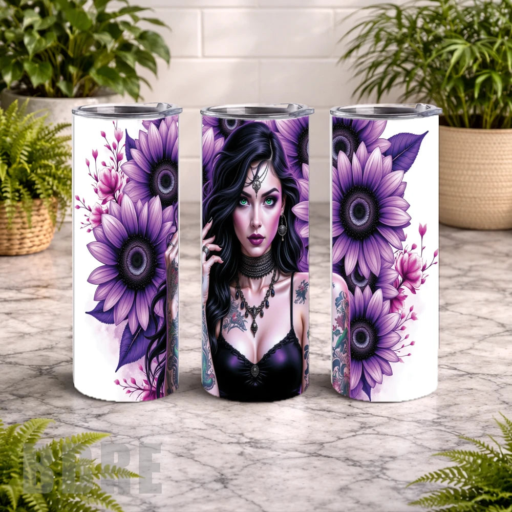 Gothic Floral 20 OZ Wrap Mockup