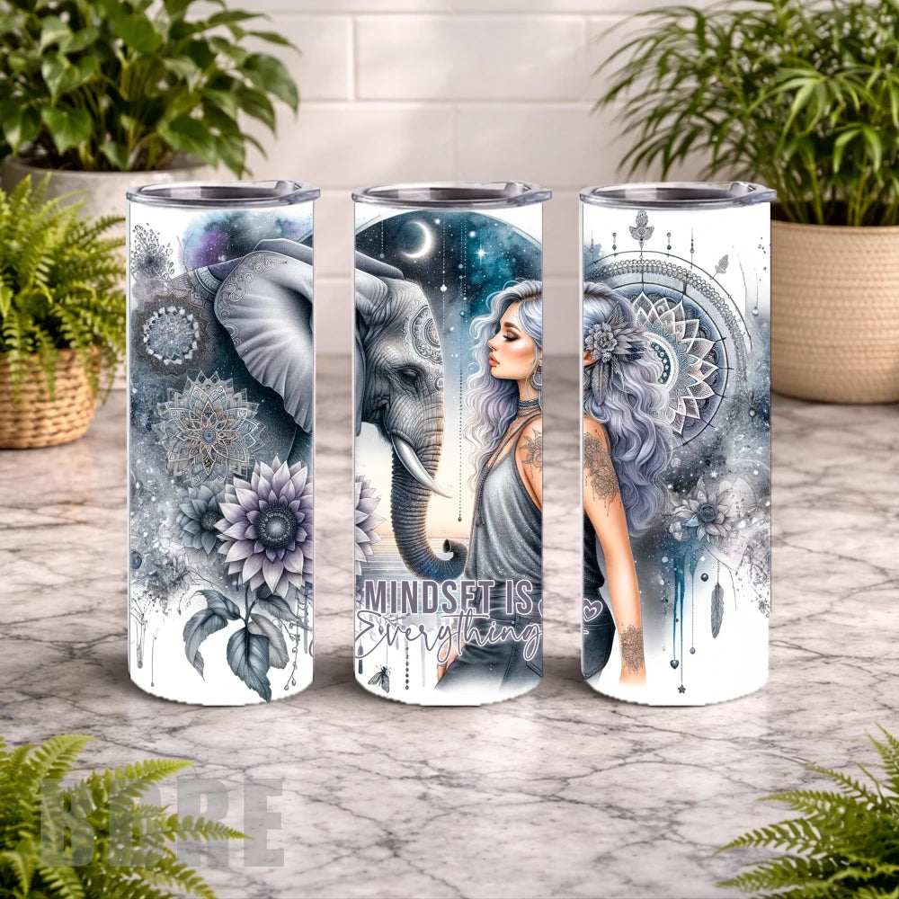 Mindset Elephant 20 OZ Wrap Mockup